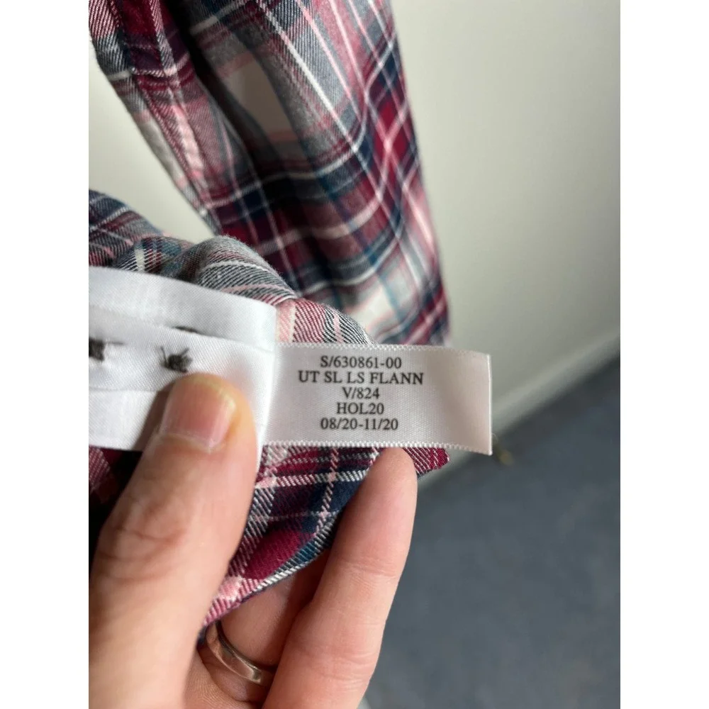 Banana Republic Shirt Mens L Plaid Ultra-Soft Flannel Untucked Autumn Layering